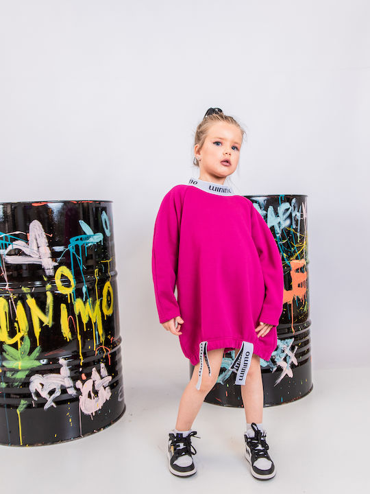 Mädchenkleid Einfach Fuchsie