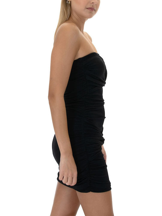 Summer Mini Evening Strapless Black Dress