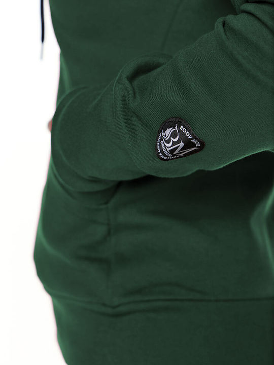 Women's Sweatshirt Jacket Hooded Green