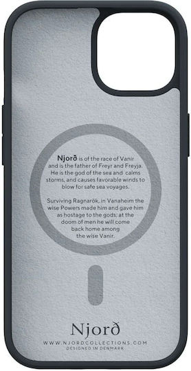 Njord Suede Back Cover Πλαστικό 2mm Μαύρο (iPhone 15 Pro)