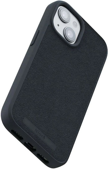 Njord Suede Back Cover Πλαστικό 2mm Μαύρο (iPhone 15 Pro)