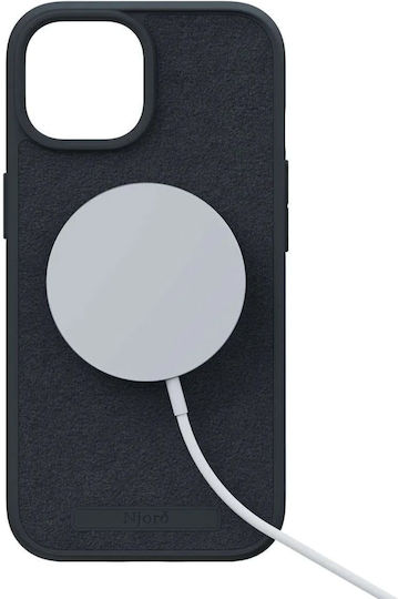 Njord Suede Back Cover Πλαστικό 2mm Μαύρο (iPhone 15 Pro)