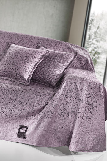 Guy Laroche Matis Ριχτάρι Πολυθρόνας Δύο 'Οψεων Chenille 180x150εκ. Purple