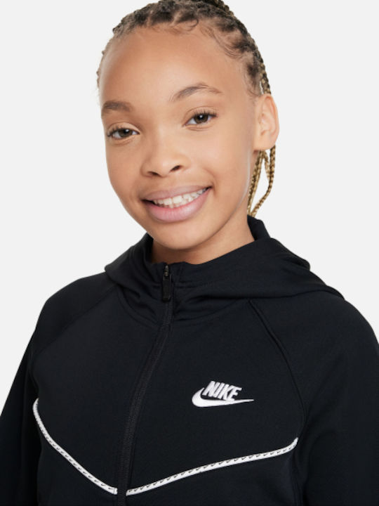 Set Trening Negru Pentru Copii 2 Bucăți Sportswear