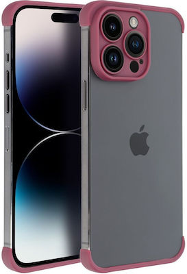 Mini Umschlag Rückseite Silikon Burgundisch (iPhone 15 Pro Max)