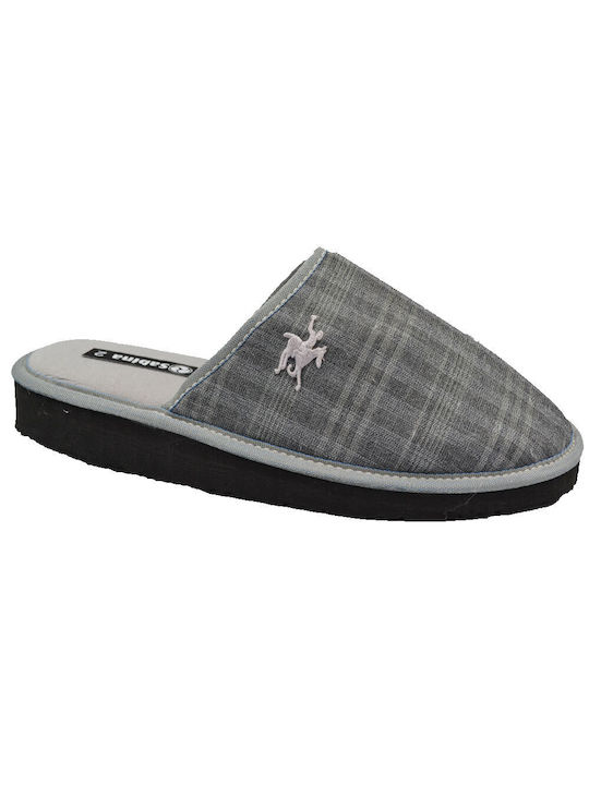 Sabina Men's Printed Slippers Gray