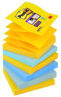 3M Notes Pad Cube 90 Sheets Multicolour 7.6x7.6cm Set 6pcs