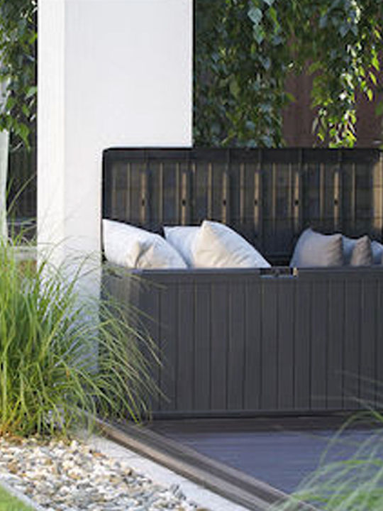 Keter Outdoor Storage Box Garden Box 190lt Brown L78xW43.3xH55cm
