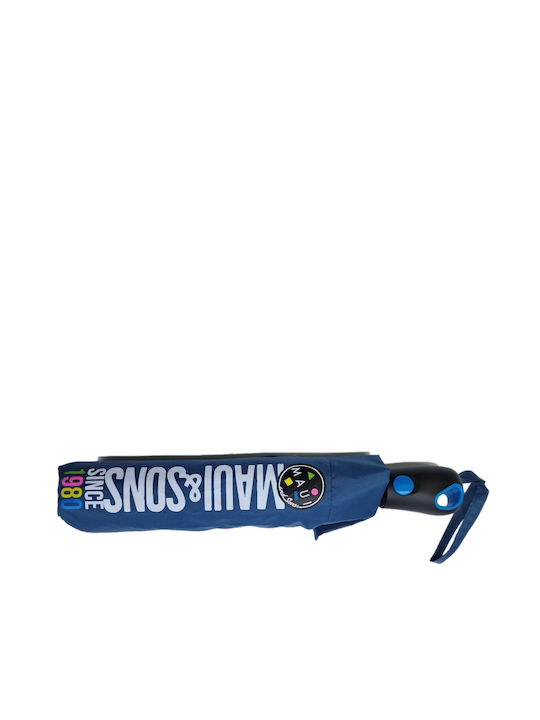 Maui & Sons Windproof Automatic Umbrella Compact Royal Blue
