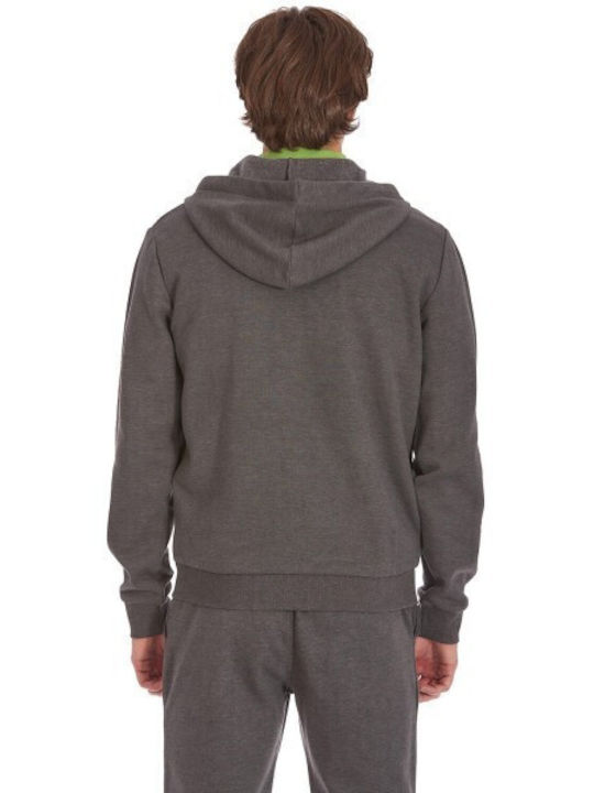 Admiral Herren Sweatshirt Jacke mit Kapuze und Taschen Gray