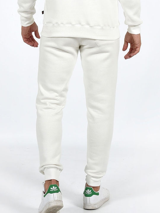 Pantaloni de trening cu Elastic Alb