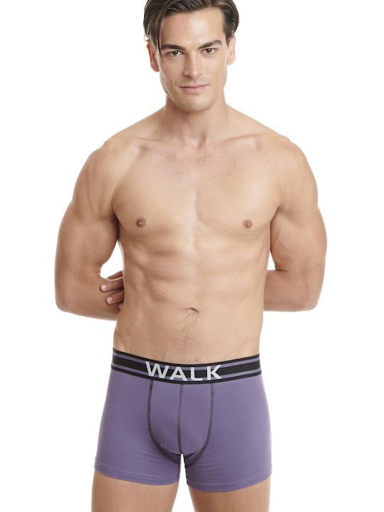 Walk Men's Boxers 2Pack Black-Purple