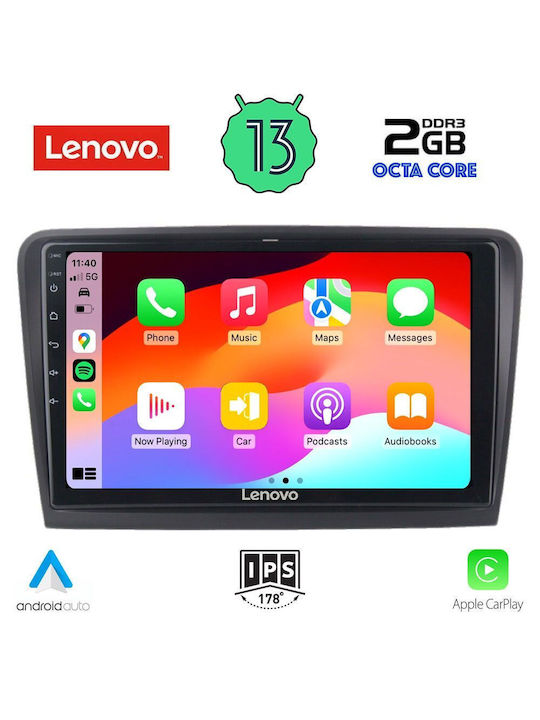 Lenovo Car-Audiosystem für Skoda Hervorragend 2008-2015 (Bluetooth/USB/WiFi/GPS/Apple-Carplay/Android-Auto) mit Touchscreen 10"