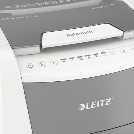 Leitz Aktevernichter Mikroschnitt 300 Blätter mit Behälter 60Es