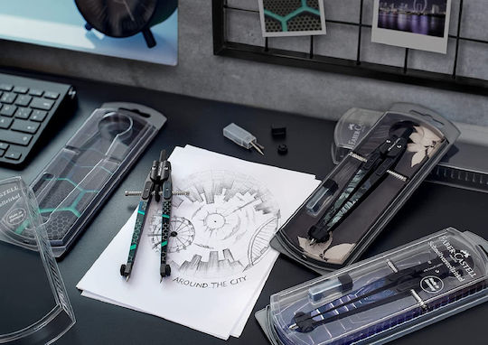 Faber-Castell Future Πλαστικός Διαβήτης με Μύτη και Ροδέλα σε Κουτί Γκρι