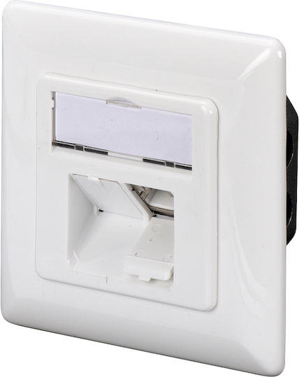 Digitus Διπλή Εξωτερική Πρίζα Δικτύου RJ45 Τύπου Cat5 σε Λευκό Χρώμα DN-9002-N