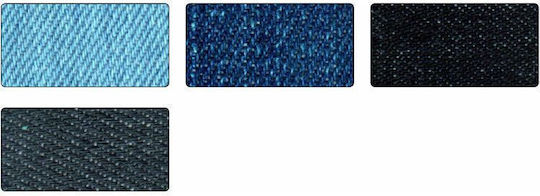 Folia Nähzubehör Blau aus Stoff 27x17cm.