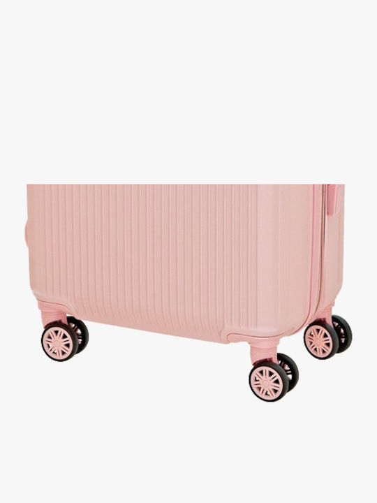 Bartuggi Large Hard Pink Suitcase with 4 Wheels Height 77cm