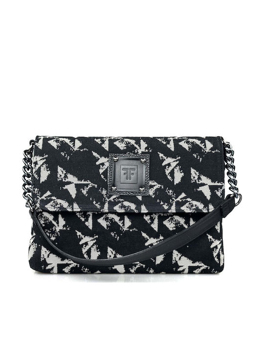 Leder Damentasche Schultertasche Black Bird