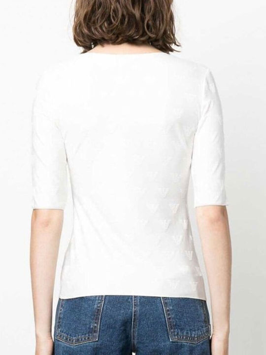 Emporio Armani Women's Sweater with 3/4 Sleeve White