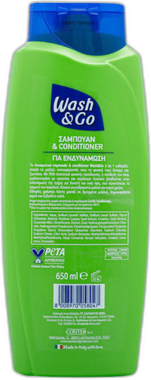 Wash & Go Conditioner Shampoos Reconstruction/Nourishment for Fragile, Αντι-Θραύση Hair 650ml