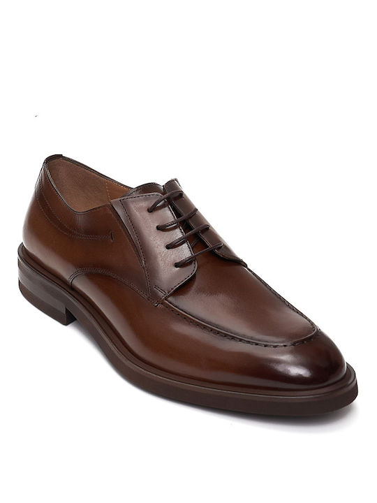 Perlamoda Men's Leather Dress Shoes Brown