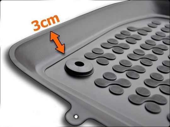 Sahler Set of Front and Rear Mats 4pcs Tray Type for BMW X6 2019+ Black