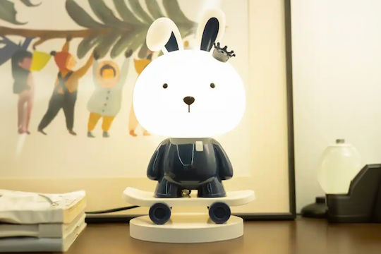Keskor Kids Decorative Lamp Rabbit Blue 17x11x28εκ.