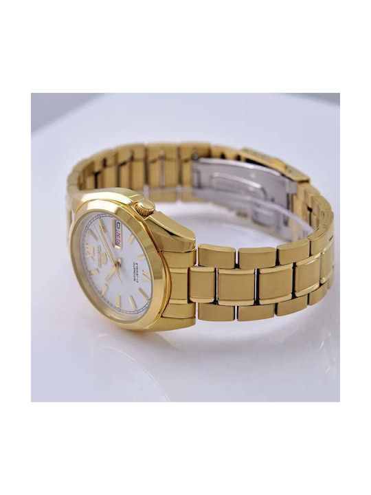Seiko Men's Watch 37mm Automatic with Gold Metal Bracelet