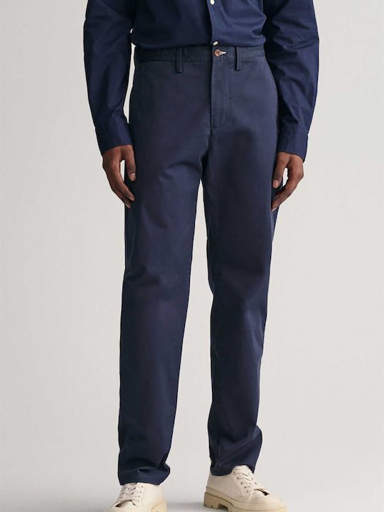 Trousers Chino Elastic in Regular Fit Navy Blue
