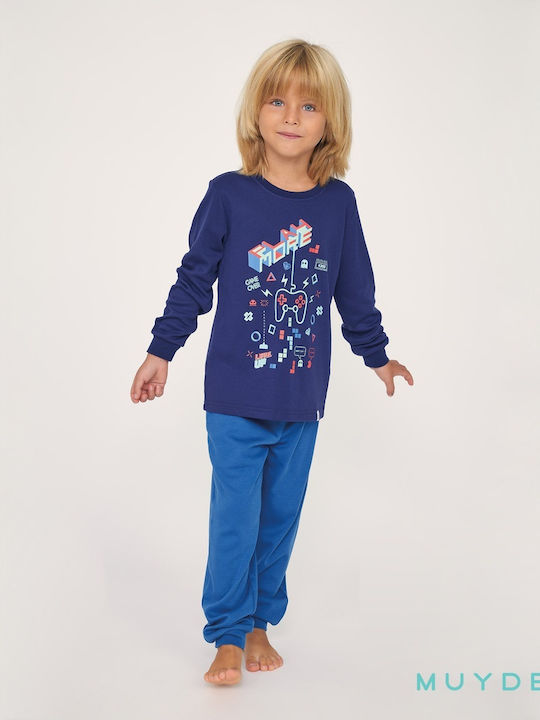 Muydemi Set Top & Bottom Kids Pyjamas Blue