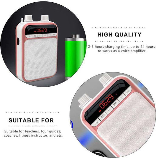 Andowl Q-ky70 Ηχείο Bluetooth με Ραδιόφωνο Ροζ