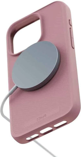 Njord Slim Umschlag Rückseite Kunststoff 2mm Rosa (iPhone 15 Pro)