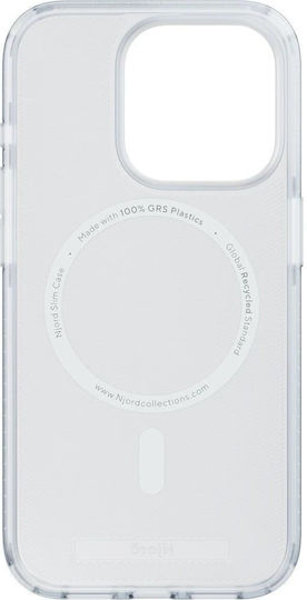 Njord Slim Umschlag Rückseite Kunststoff 2mm Transparent (iPhone 15 Pro Max)
