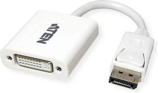 Aten Convertor DisplayPort masculin în DVI-I feminin Alb 1buc VC965-AT