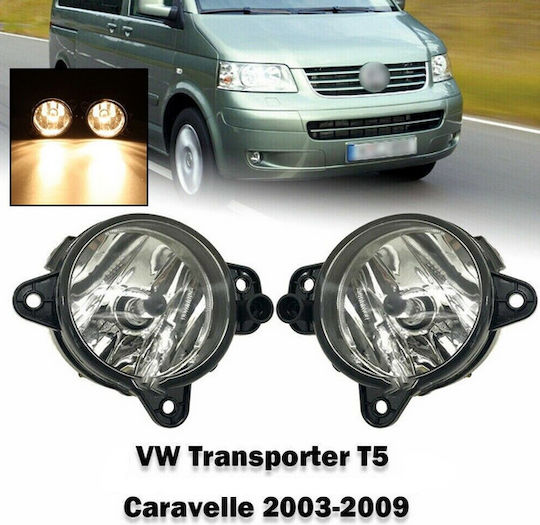 DLAA Round Headlights Car Skoda Fabia Volkswagen Polo 2pcs