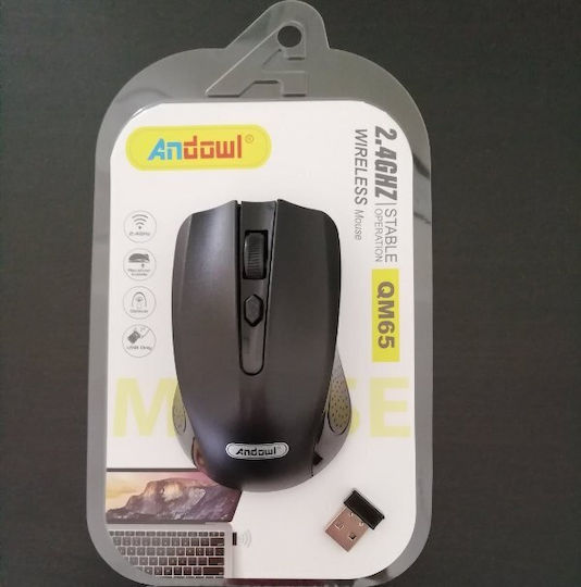 Andowl QM65 Ασύρματο Ποντίκι Μαύρο
