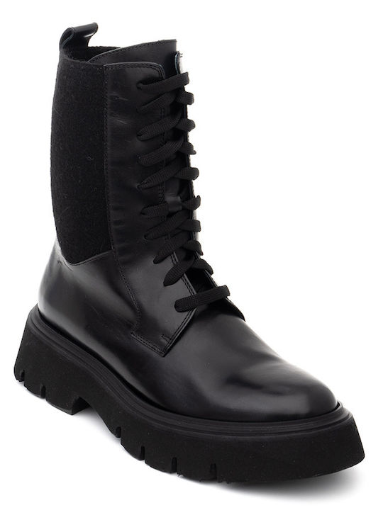 Perlapura Leather Women's Ankle Boots Black