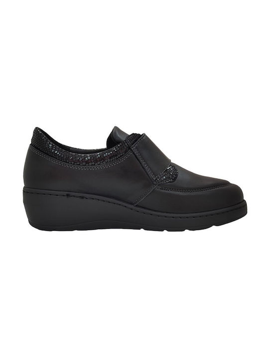 Women's Anatomical Shoe with Detachable Insole PODOLINE NALLES - BLACK