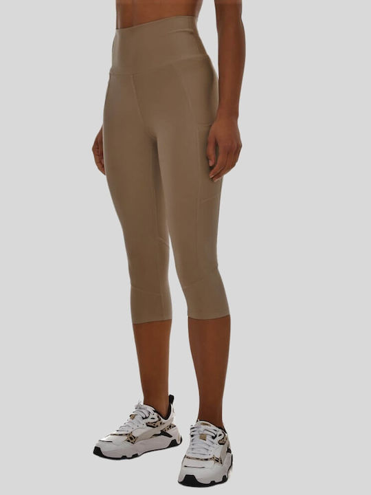Women's Capri Training Legging Beige