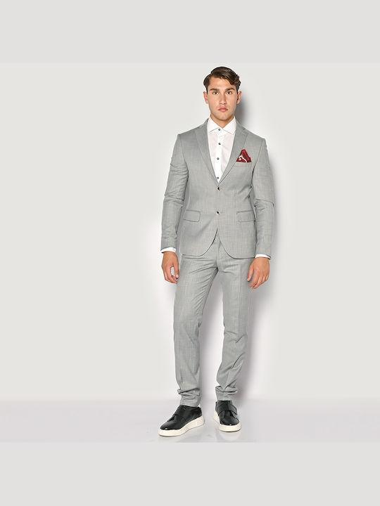 Sogo Men's Suit Slim Fit Gray