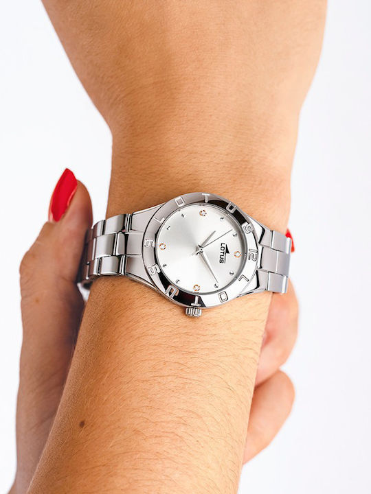 Lotus Watches Herrenuhr Batterie mit Silber Metallarmband
