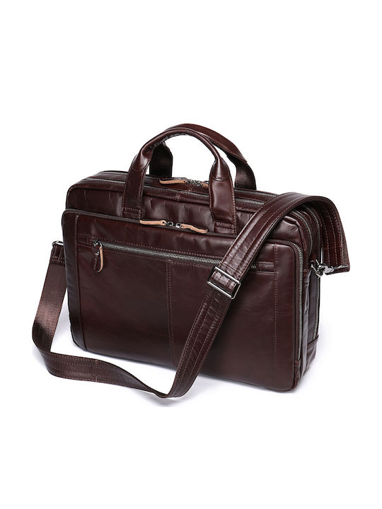 Leder Herrentasche Geldbörse Braun
