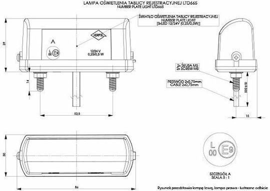 Horpol License Plate Lights Led 12V