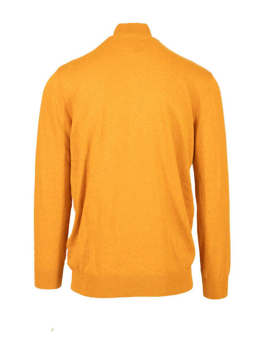 Pre End Men's Long Sleeve Sweater with Zipper Orange