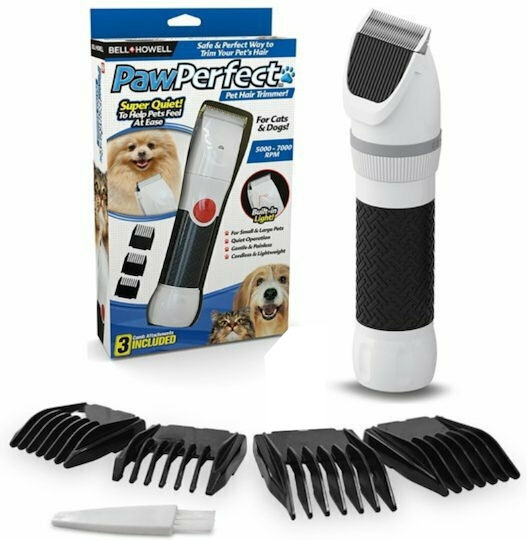 Bell & Howell Paw Perfect Κουρευτική Μηχανή Σκύλων Επαναφορτιζόμενη