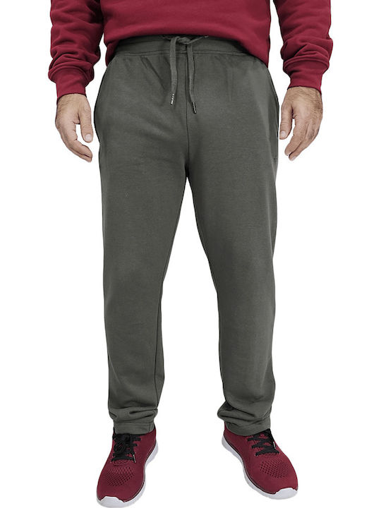 Double Men's Sweatpants with Rubber Khaki