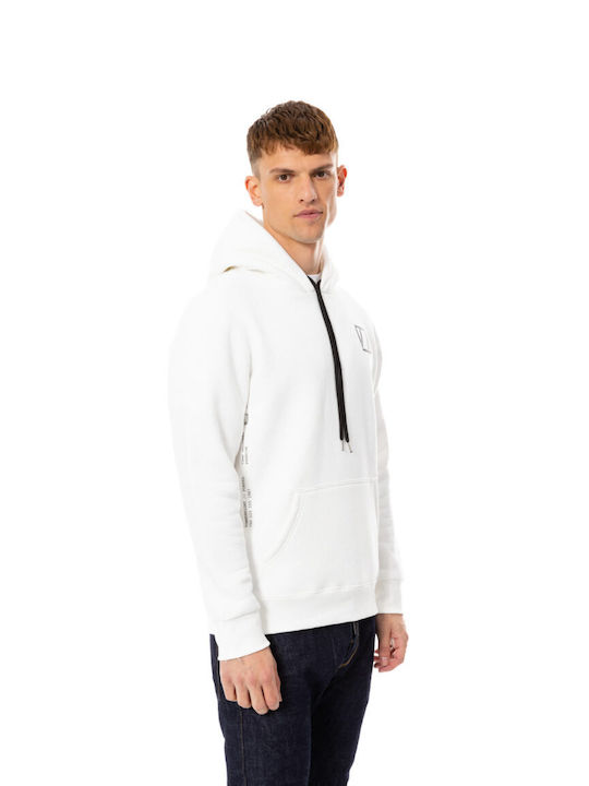 Cover Jeans Men's Sweatshirt with Hood White