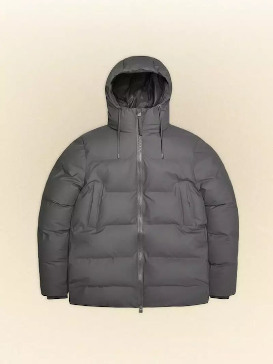 Зимно Мъжко Puffer Водоустойчиво Сиво