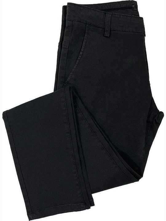 Hose Chino Elastisch Schwarz